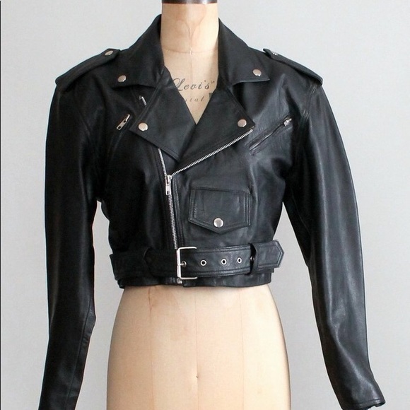 Wilsons Leather Jackets & Blazers - Vintage Wilsons Leather Cropped Moto Jacket